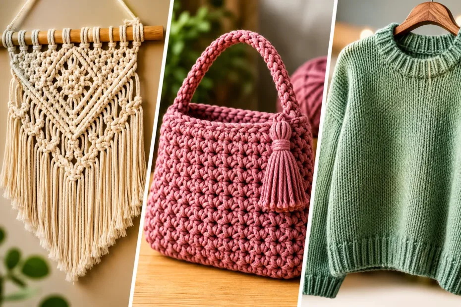 macrame croche ou trico