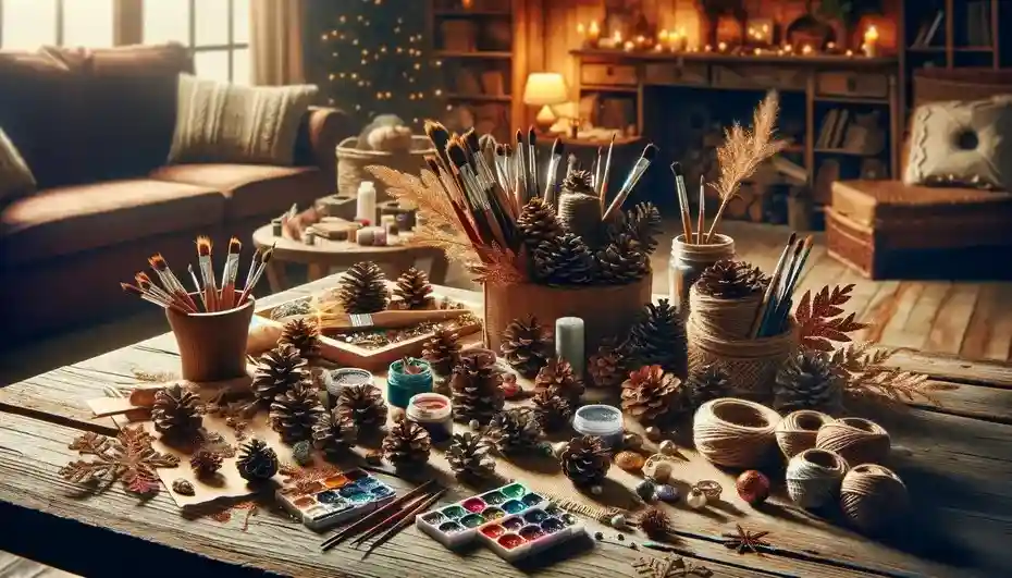 Arte Natural: Artesanato Único com Pinhas de Pinheiro artesanato com pinhas de pinheiro