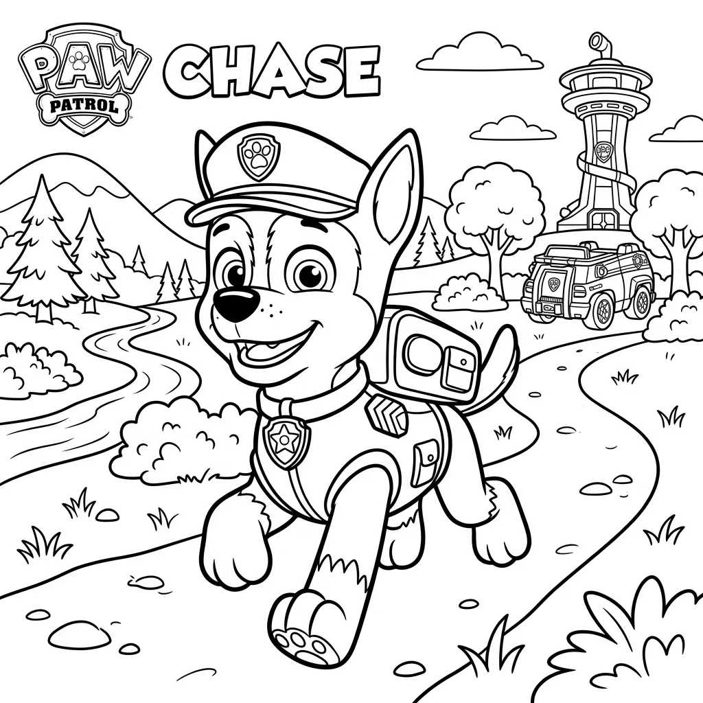 patrulha-canina-para-colorir-chase-desenho-2