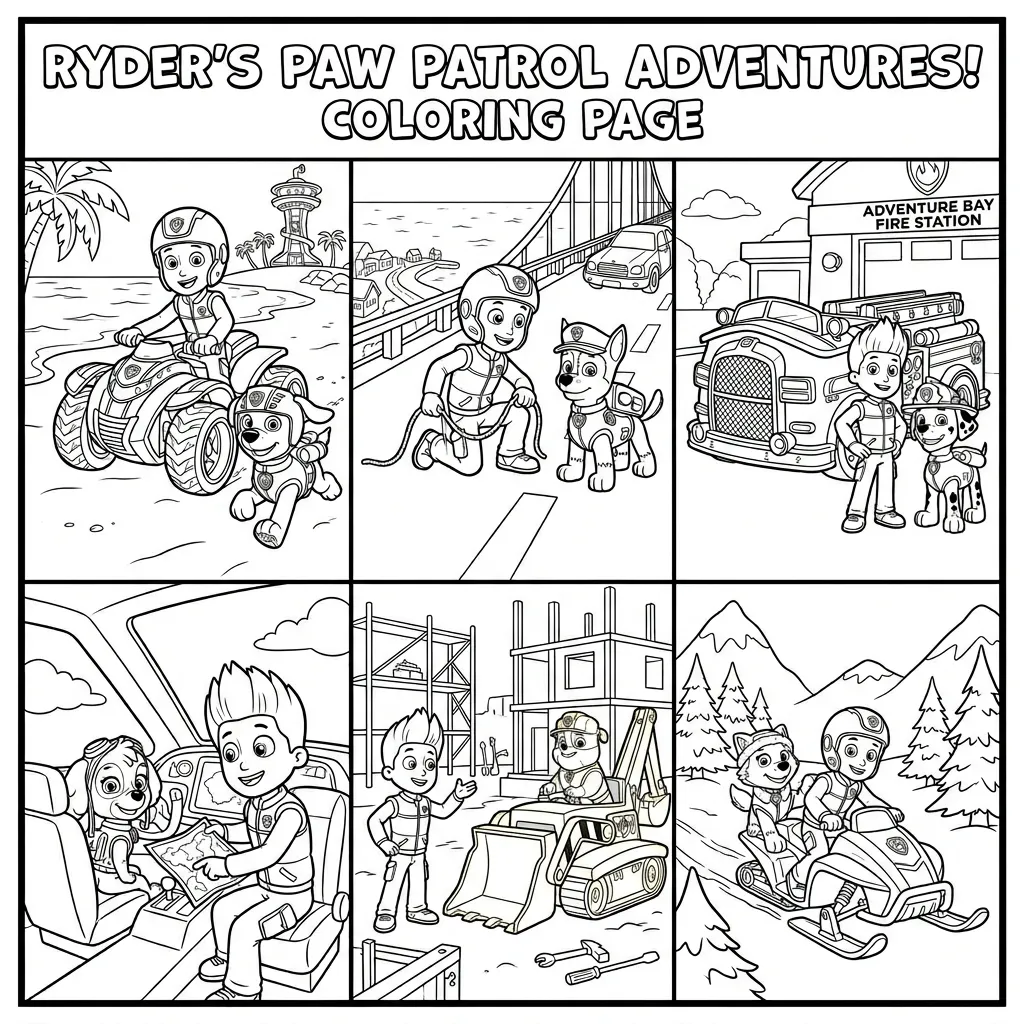 desenho para colorir do ryder patrulha canina