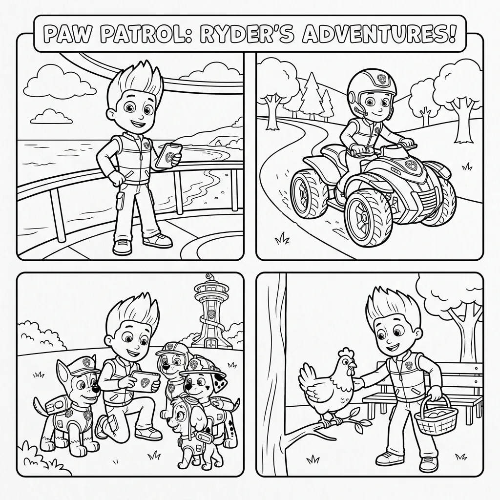desenho ryder patrulha canina para colorir