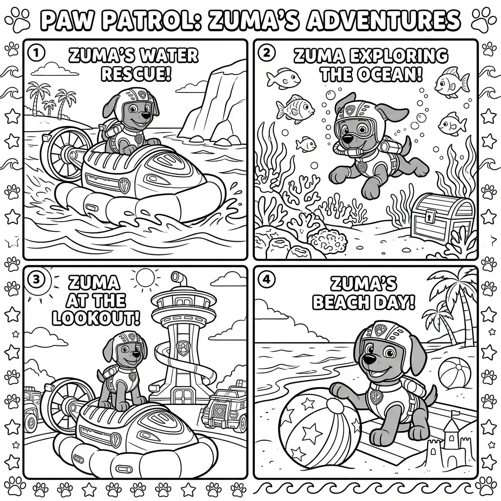 zuma patrulha canina para colorir