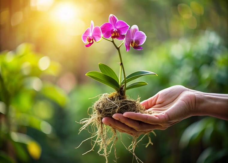 como salvar orquídea com raiz podre