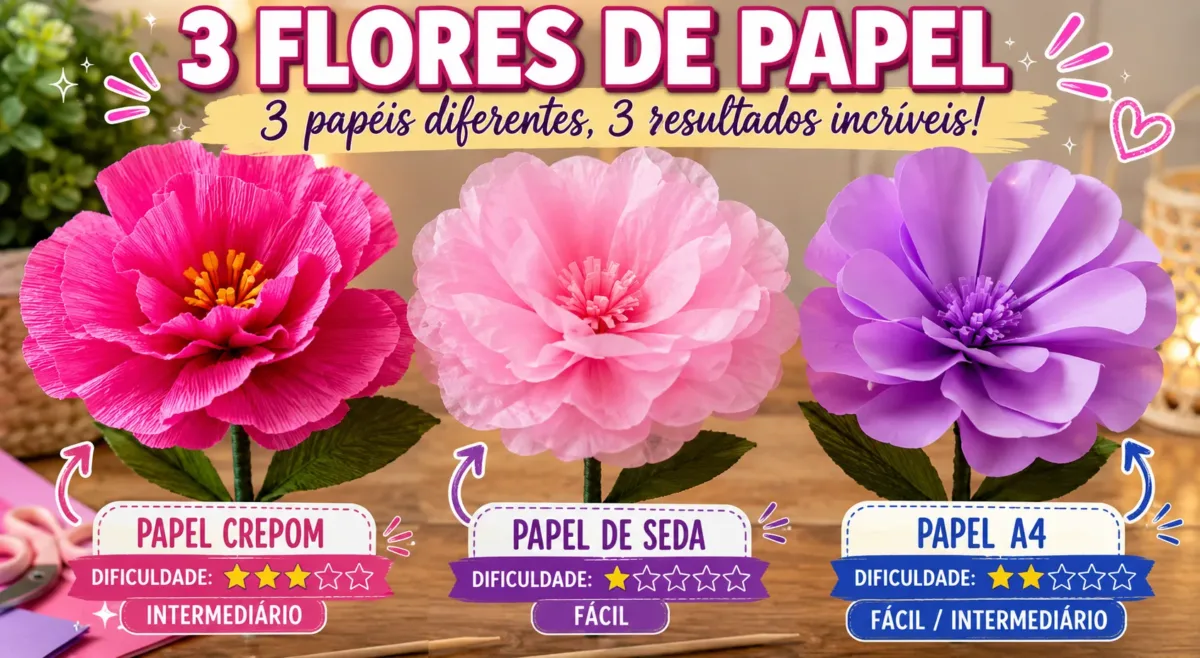 Fazer flores de papel simples