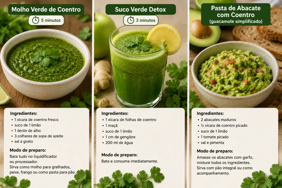 Receitas práticas para incluir o coentro no dia a dia