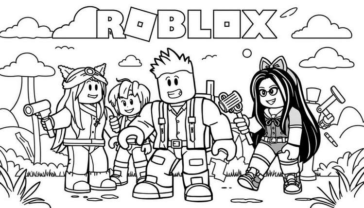 desemho de roblox pra colorir