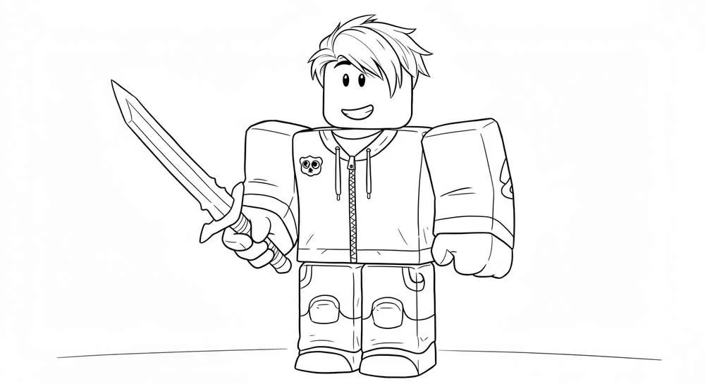 personagem roblox para colorir