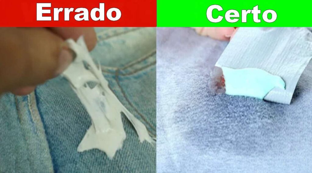 como remover chiclete