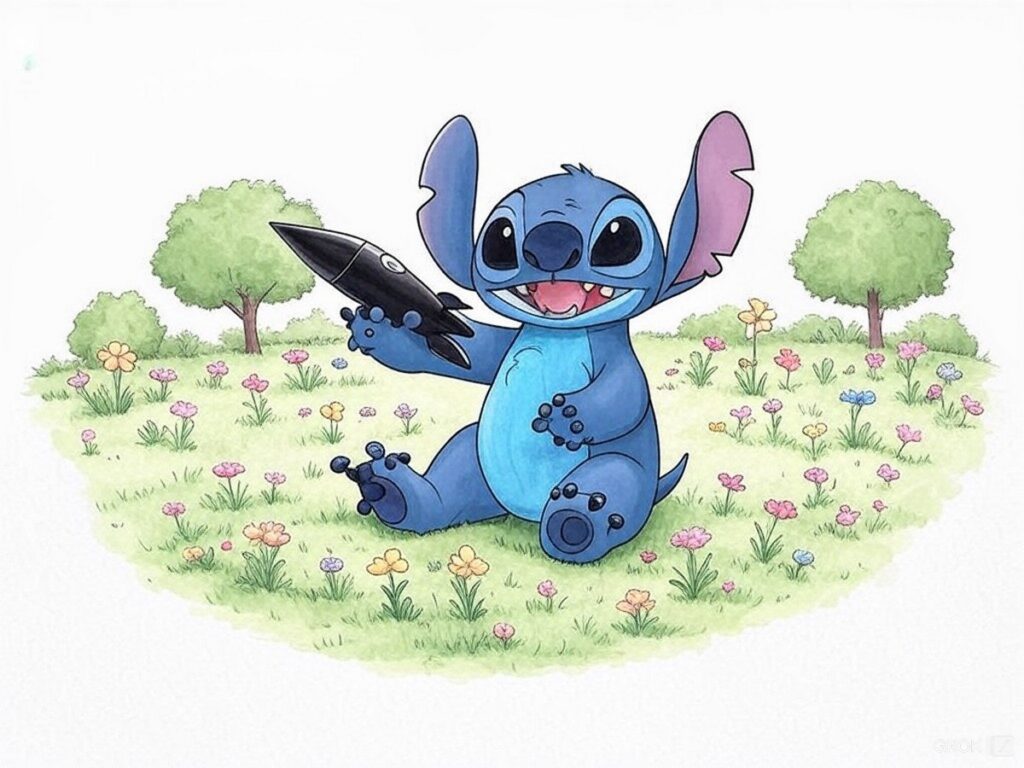 Stitch para colorir