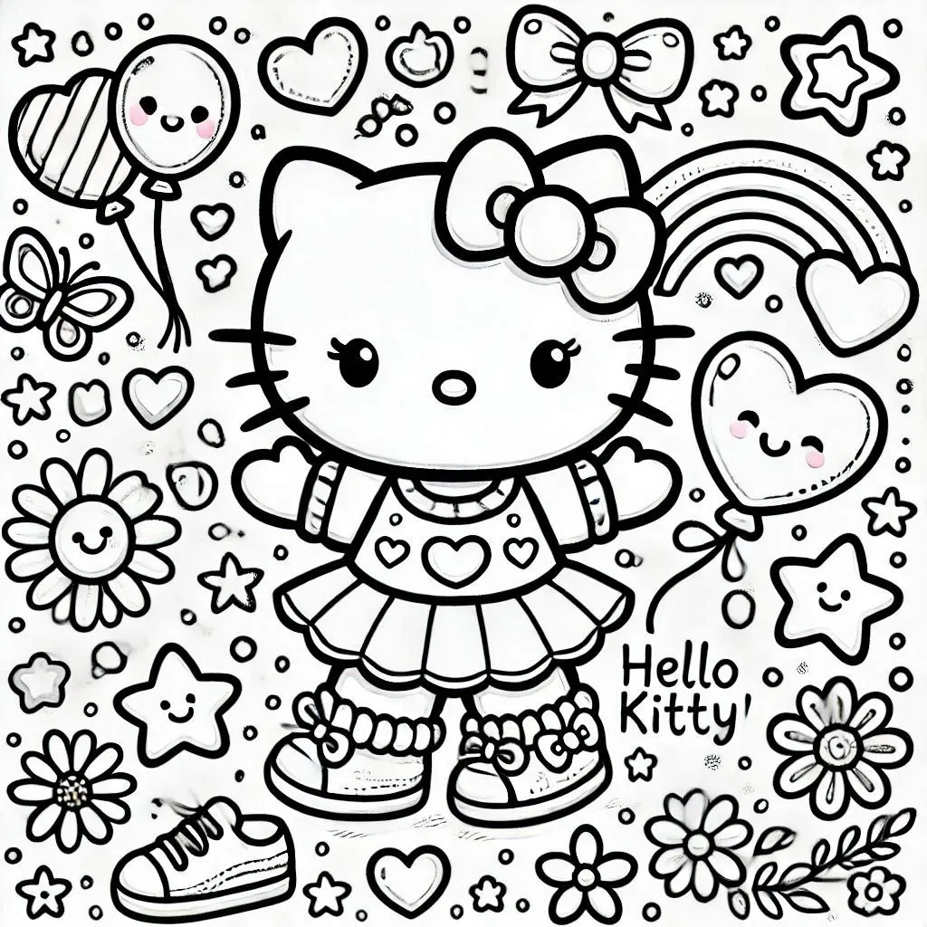 Desenho da Hello Kitty para baixar e imprimir