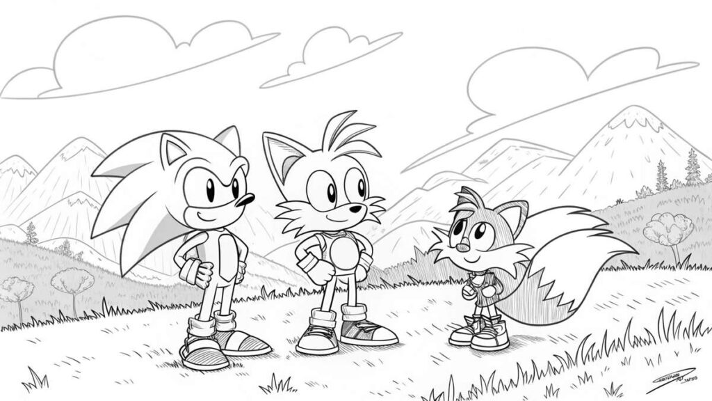 desenho sonic para colorir