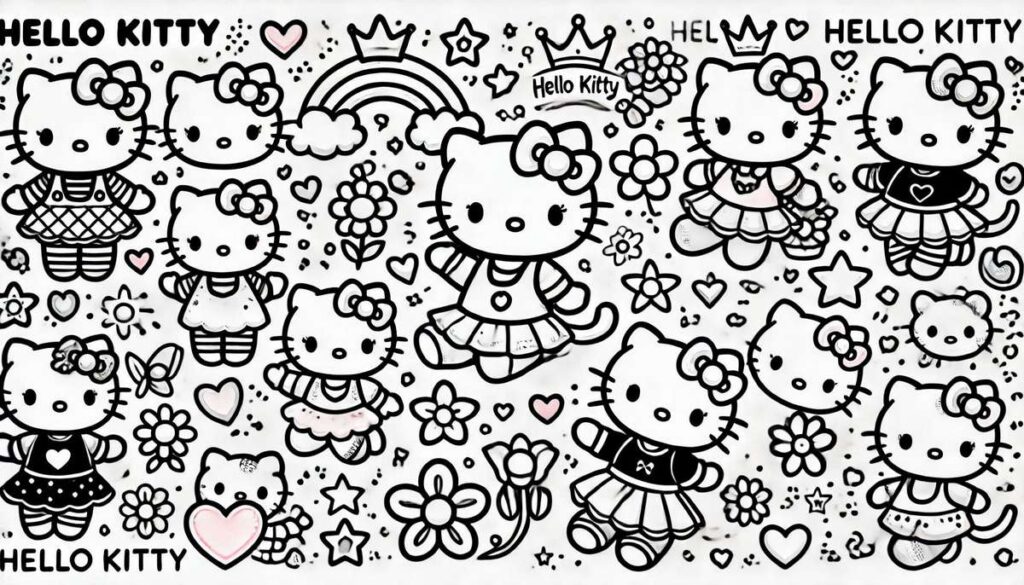 hello kitty para colorir