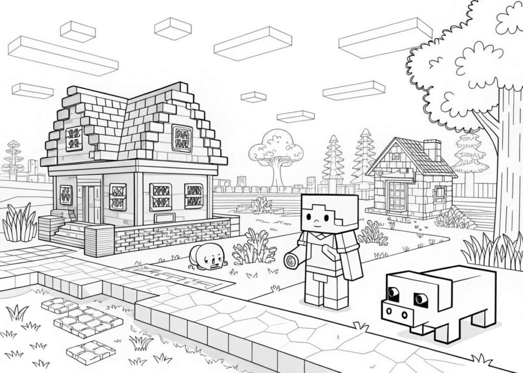 Desenhos de Minecraft para Colorir