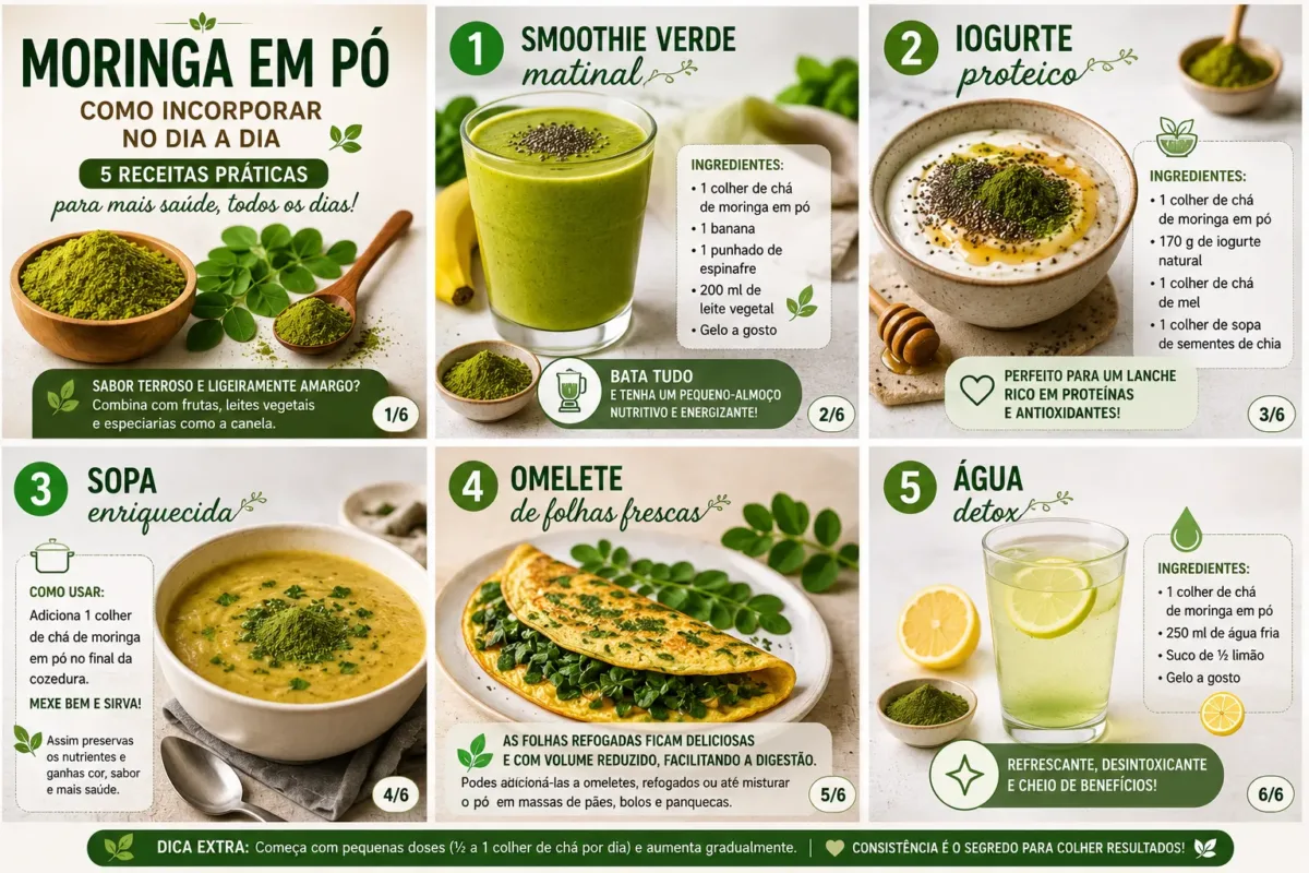 receitas utilizando a planta moringa
