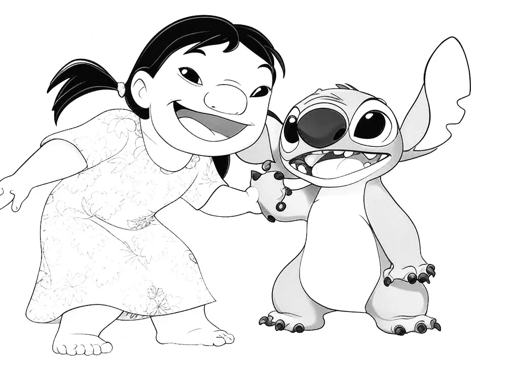 Desenho do Stitch para baixar e colorir