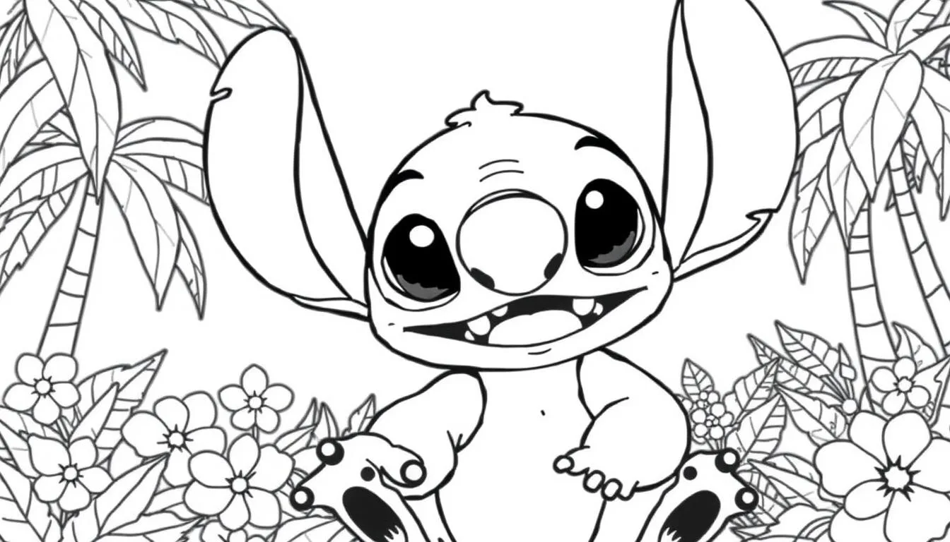Desenho do Stitch para colorir