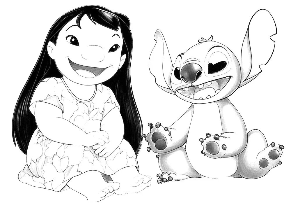Desenho do Stitch para imprimir e colorir