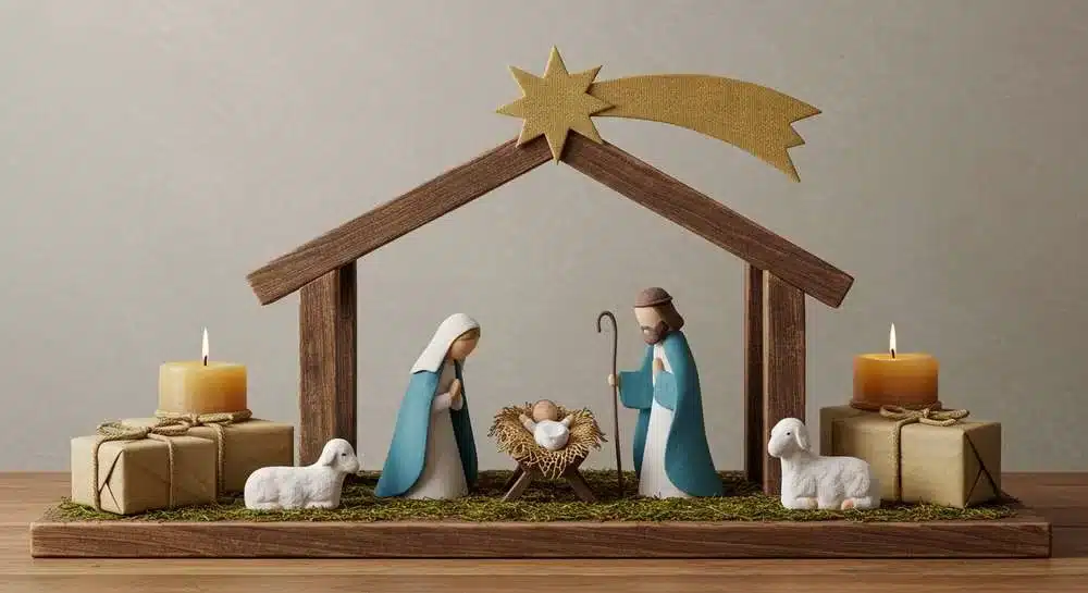 Presépio de Natal feito à mão
