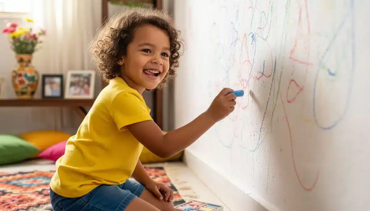 Giz de Cera na Parede? 6 Truques Virais Que Funcionam (Testado por Mães Brasileiras em 2025) Como Remover Giz de Cera da Parede