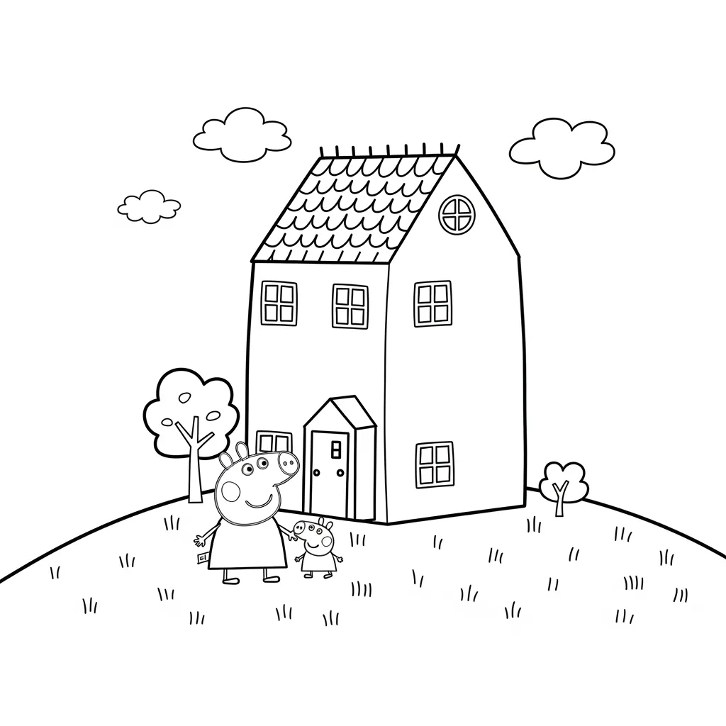 casa-da-peppa-pig-para-colorir