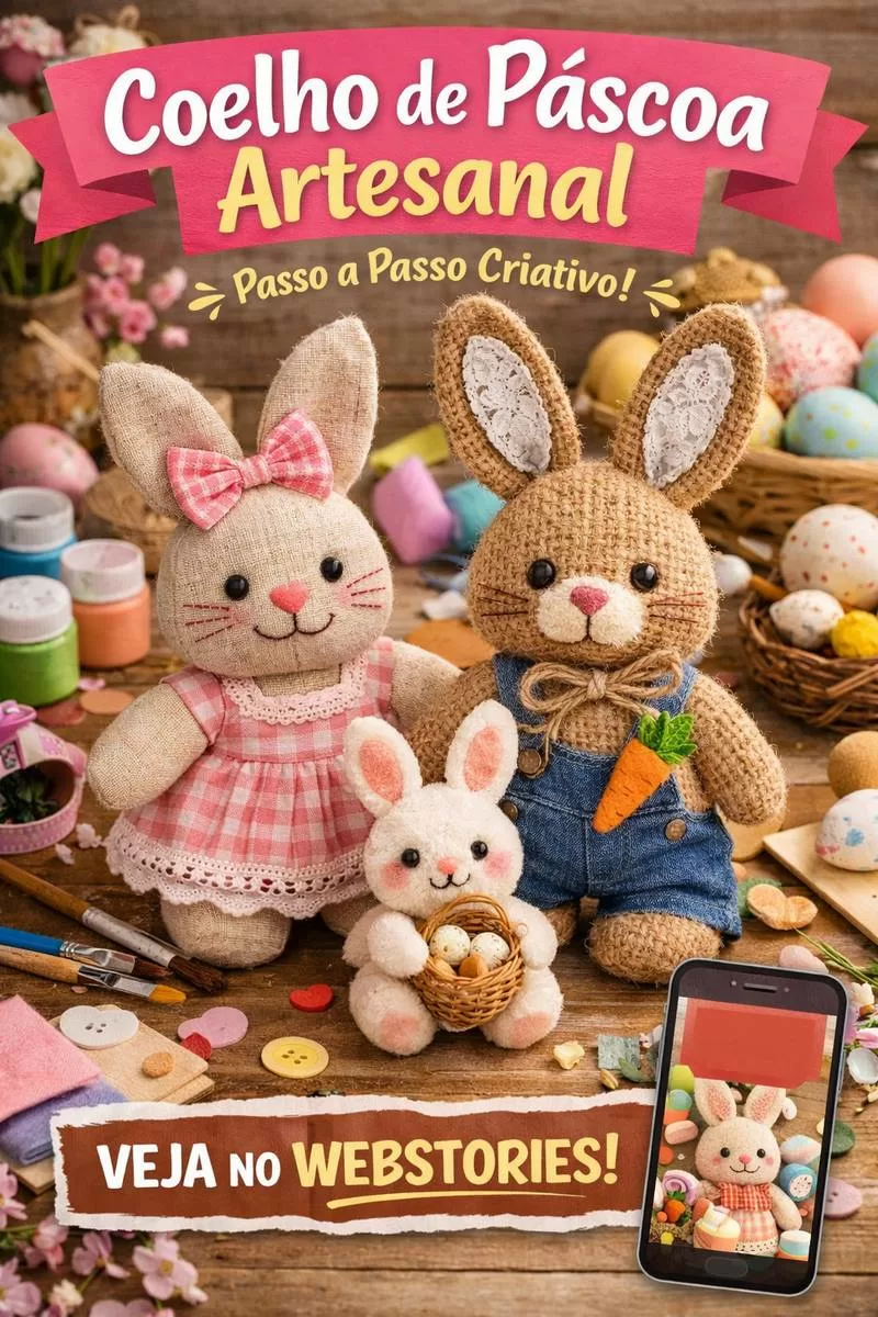 coelho da páscoa artesanal passo a passo