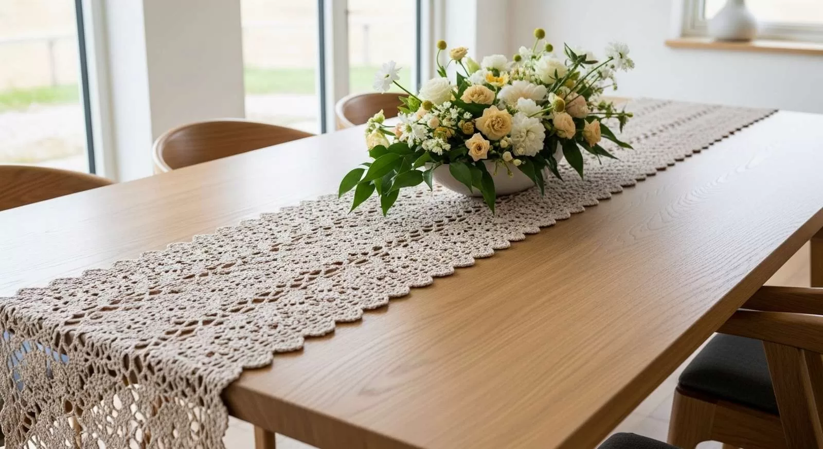 Caminho De Mesa De Crochê Simples: Faça O Seu Em 1 Dia! (Passo A Passo ...