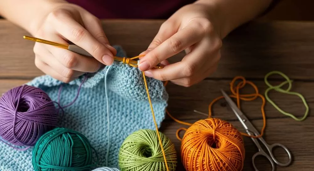 croche artesanato agulha linha trabalho manual