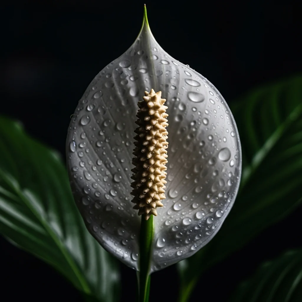 close up de um lirio da paz