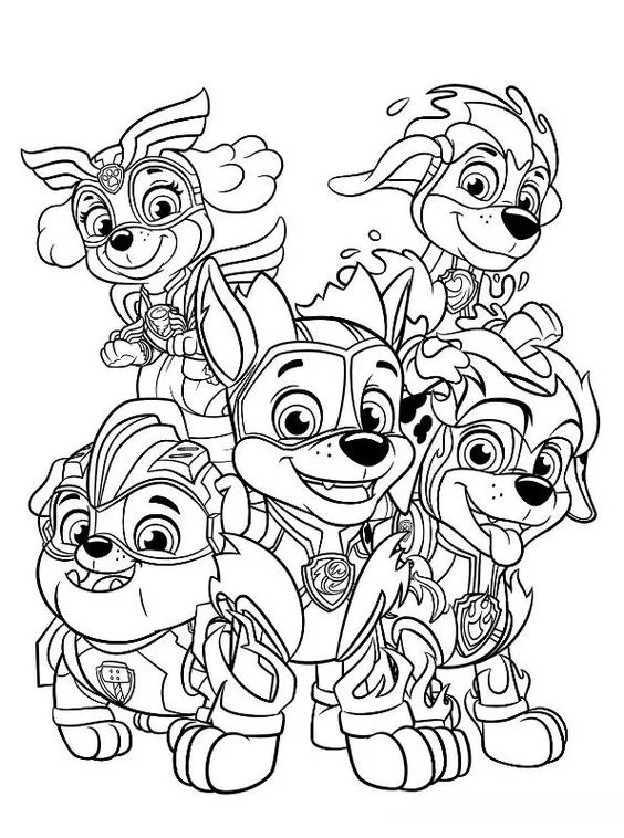 Beneficios dos desenhos para colorir patrulha canina