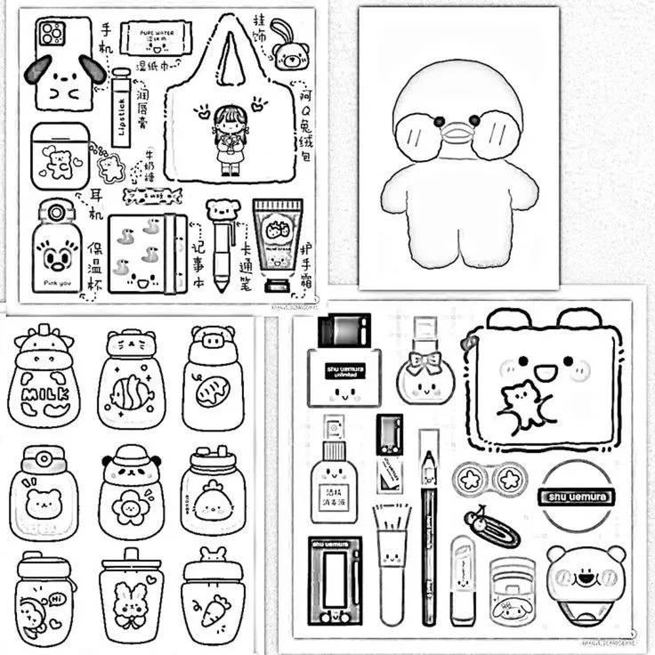 papaer duck para colorir e imprimir
