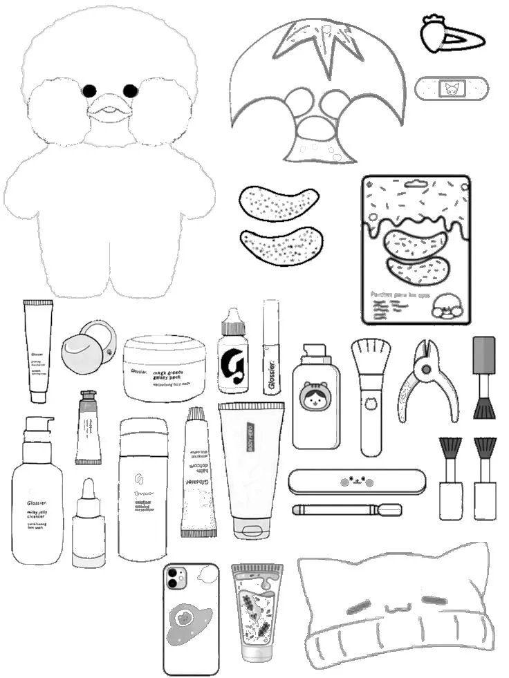 papaer duck para colorir para baixar