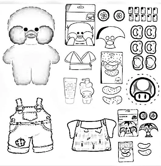 papaer duck para colorir