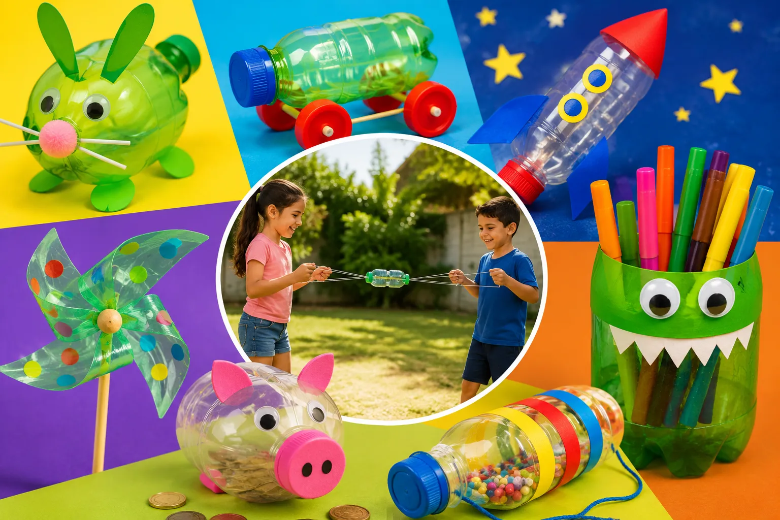 Brinquedos com Garrafa PET