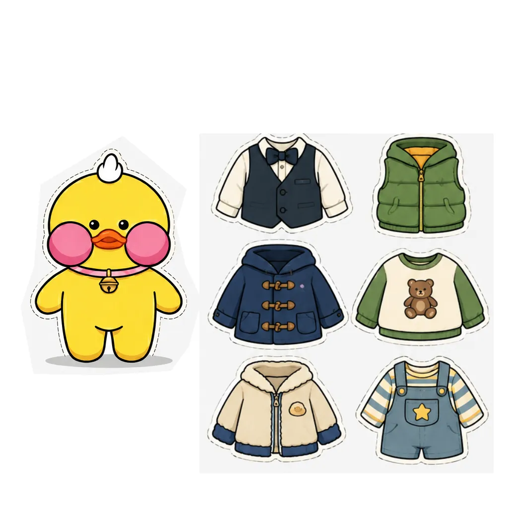 baixar grátis modelos de roupas para paper duck
