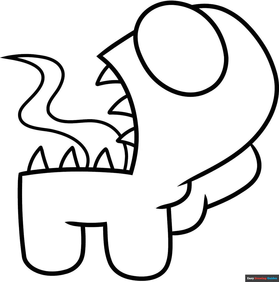 Novo desenho do Among Us para colorir e imprimir grátis