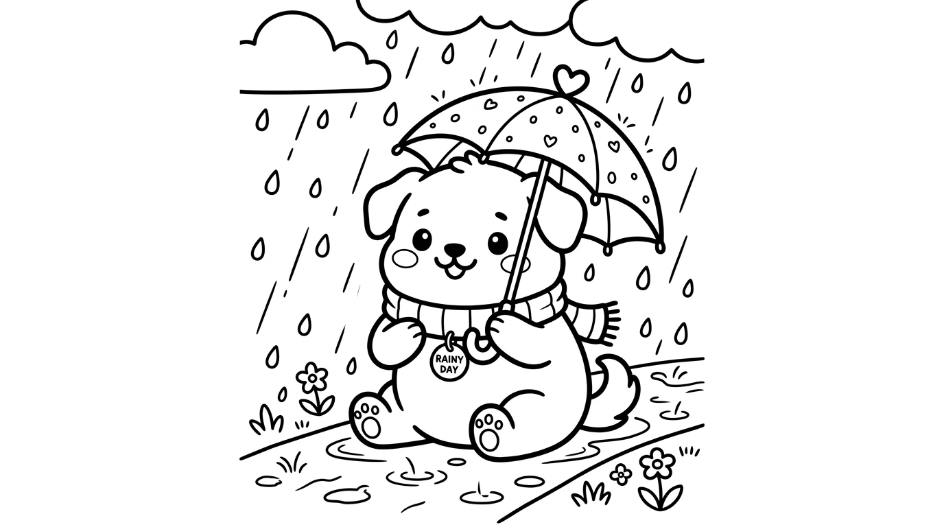Desenho estilo Bobbie Goods cachorrinho adoravel para colorir