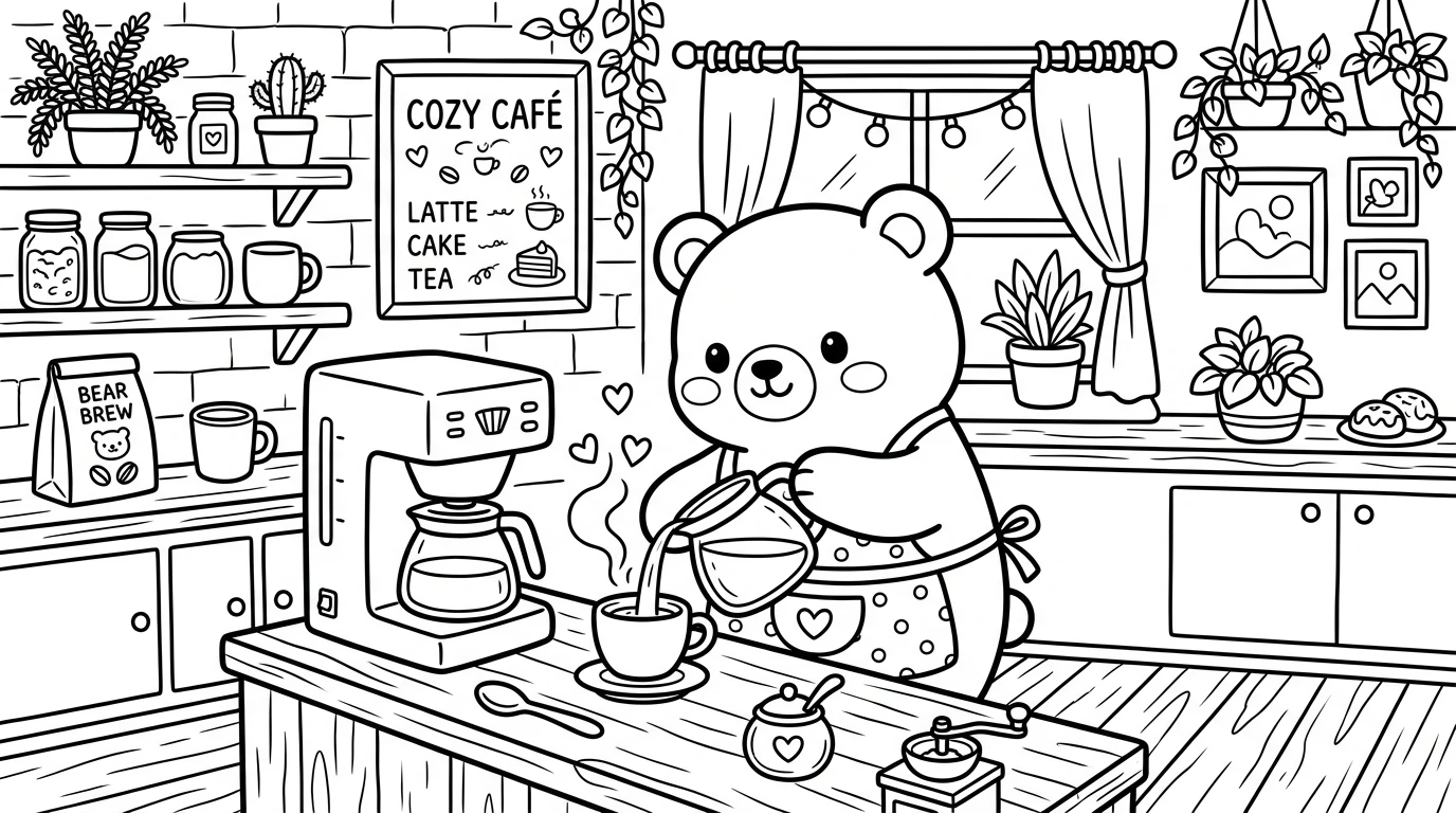 Desenho estilo Bobbie Goods coelhinho fofo para colorir