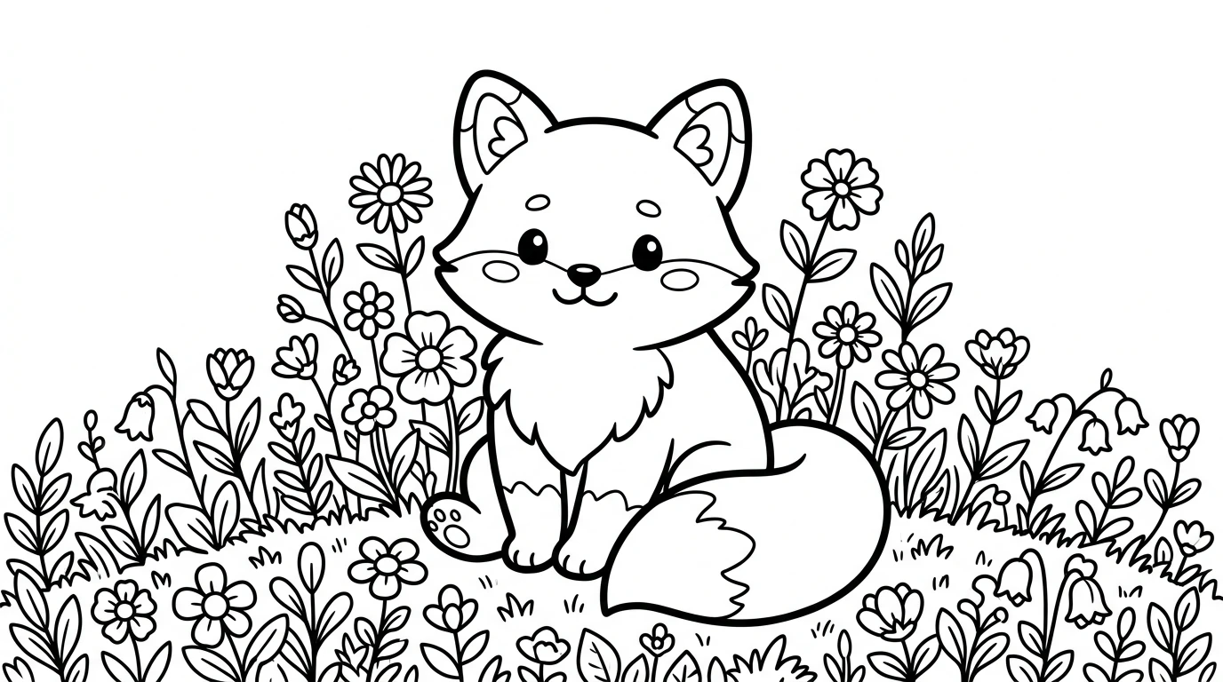 Desenho estilo Bobbie Goods gatinho cozy para colorir