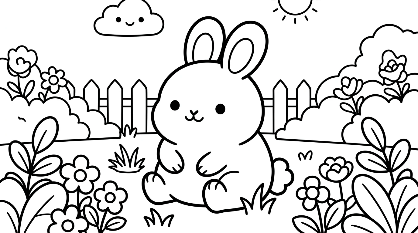 Desenho estilo Bobbie Goods ursinho brincando para colorir