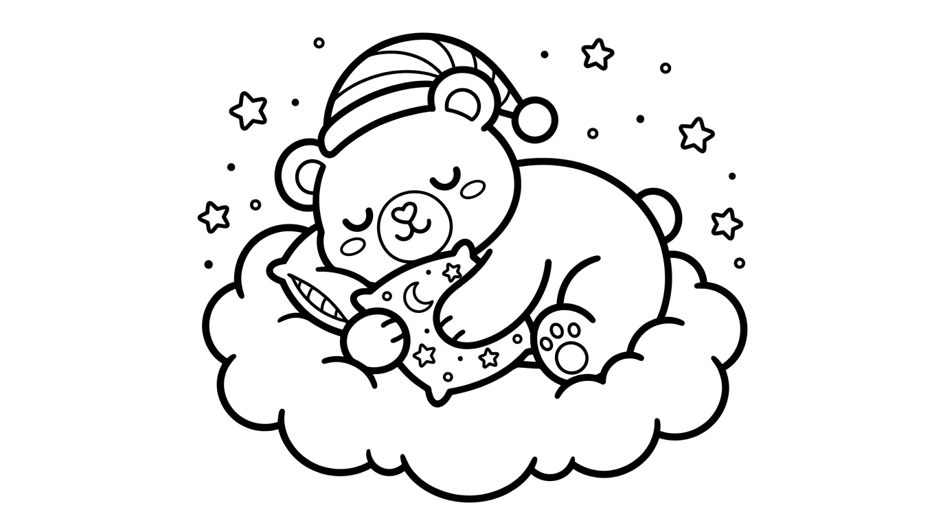 Desenho estilo Bobbie Goods ursinho gordinho para colorir