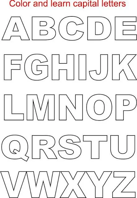 Molde de letras do alfabeto para imprimir feltro eva estilo 1