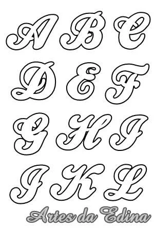Molde de letras do alfabeto para imprimir feltro eva estilo 10