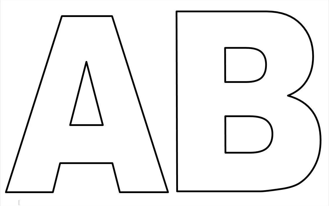 Molde de letras do alfabeto para imprimir feltro eva estilo 4