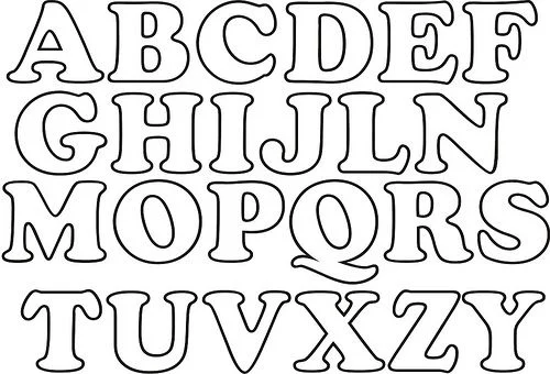 Molde de letras do alfabeto para imprimir feltro eva estilo 5