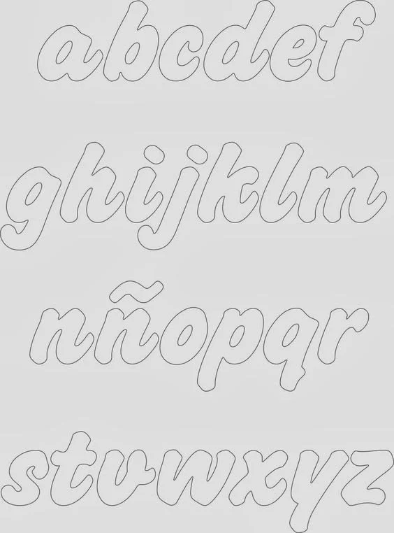 Molde de letras do alfabeto para imprimir feltro eva estilo 7