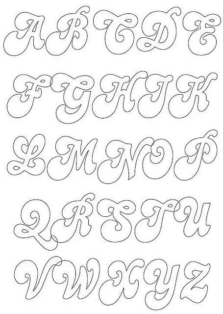 Molde de letras do alfabeto para imprimir feltro eva estilo 9
