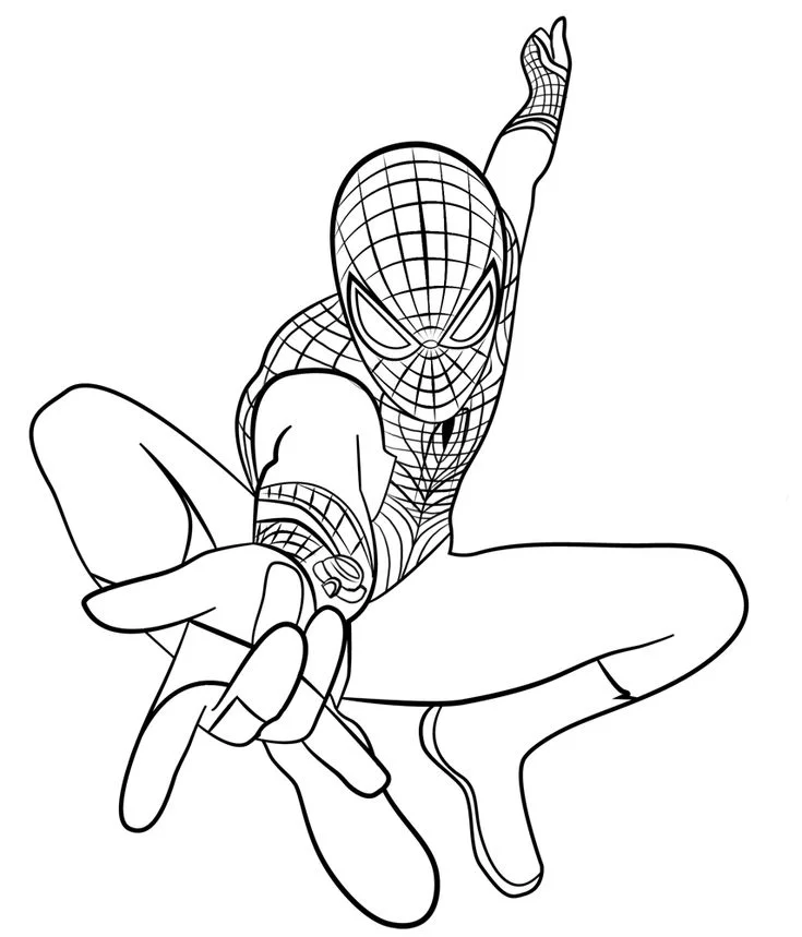 Desenho do Homem-Aranha para colorir e imprimir