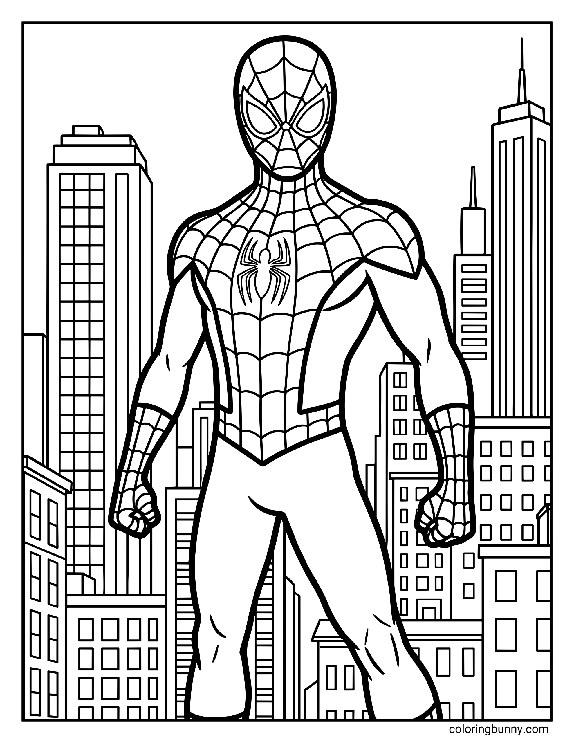 Desenho do Homem-Aranha para colorir e imprimir
