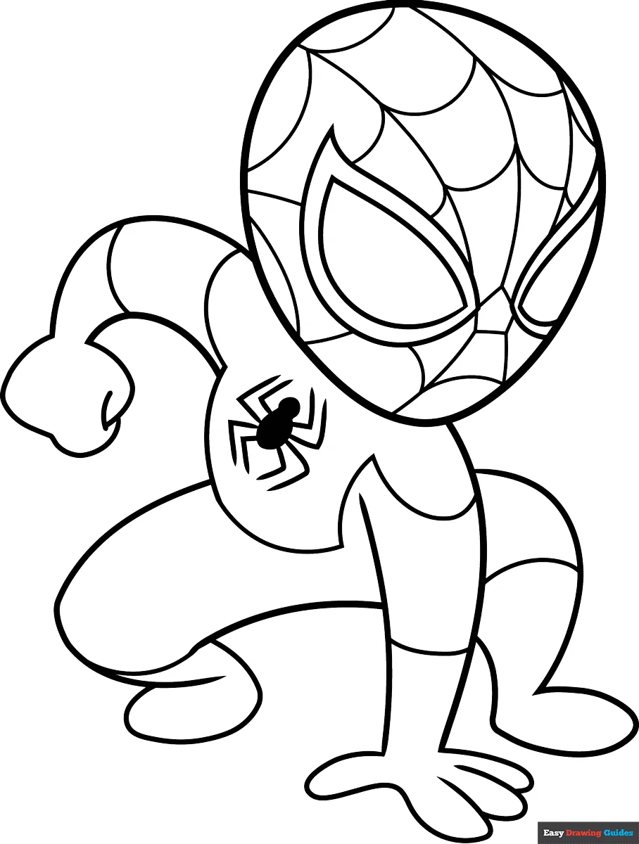 Desenho do Homem-Aranha para colorir e imprimir
