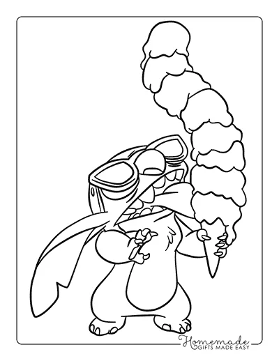 Desenho do Stitch para colorir e imprimir grátis